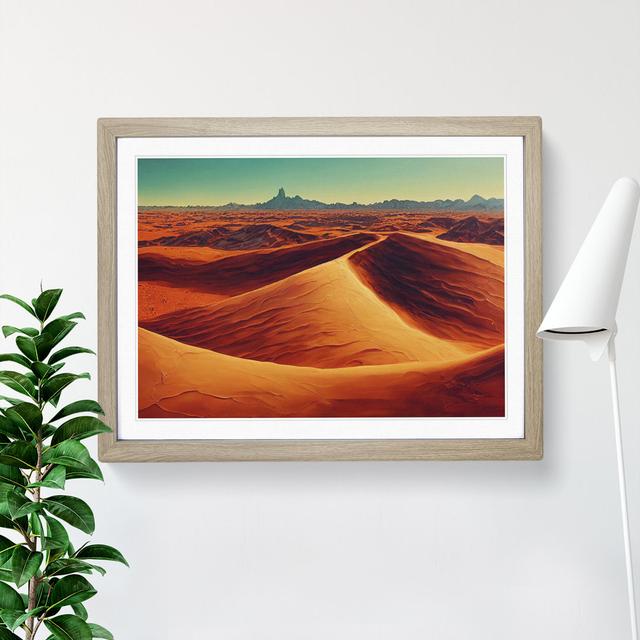 Unforgettable Desert - Picture Frame Graphic Art Natur Pur Frame Colour: Oak, Size: 25cm H x 34cm W x 2cm D on Productcaster.