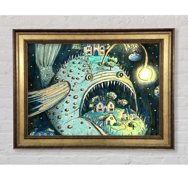 The Angler Fish Town - Single Picture Frame Art Prints Bright Star Size: 21cm H x 42cm W x 8cm D on Productcaster.