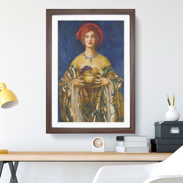 The Golden Bowl by Frank Cowper Cadogan - Picture Frame Painting East Urban Home Frame Option: Walnut, Size: 36cm H x 27cm W x 2cm D on Productcaster.