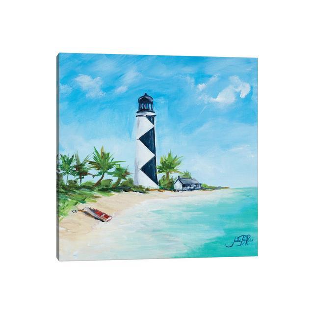 The Lighthouses IV by Julie Derice - Wrapped Canvas Painting Longshore Tides Size: 45.72cm H x 45.72cm W x 3.81cm D on Productcaster.