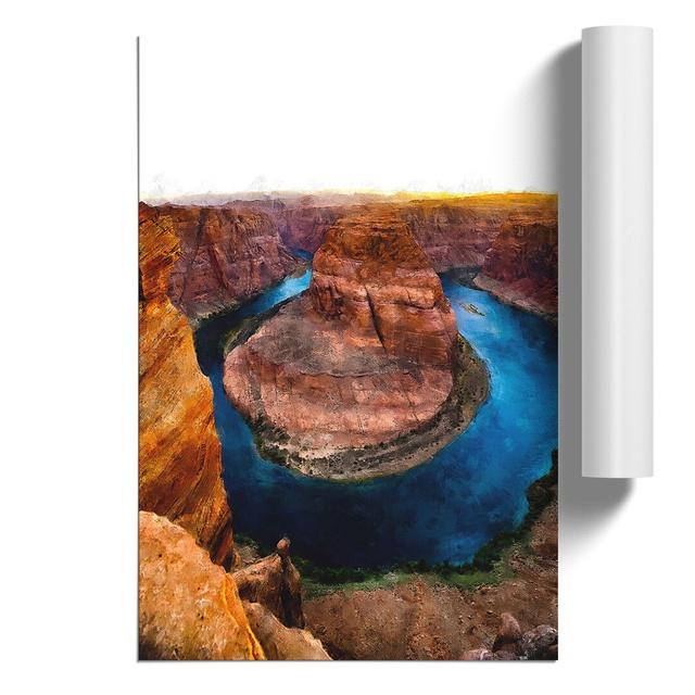 Horseshoe Bend in the Grand Canyon Vol.3 - Unframed Graphic Art East Urban Home Size: 42cm H x 30cm W x 0.1cm D on Productcaster.