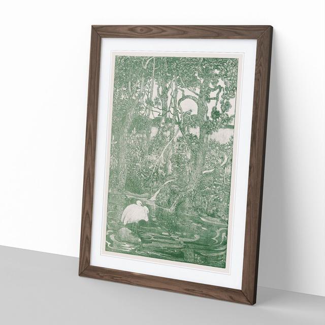 Two Herons by Theo Van Hoytema - Picture Frame Painting East Urban Home Size: 36cm H x 27cm W x 2cm D, Frame Option: Walnut Framed on Productcaster.