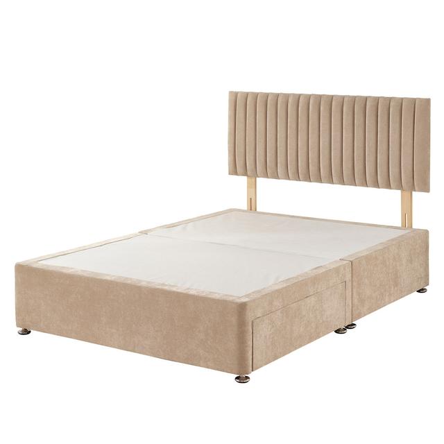 Iroh Coilsprung Divan Bed Set Fairmont Park Storage Type: No Drawers, Colour: Sand, Size: Small Single (2'6) on Productcaster.