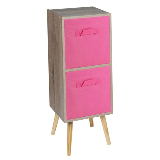 Bookcase 17 Stories Colour: Antique Oak/Dark Pink/Beech on Productcaster.