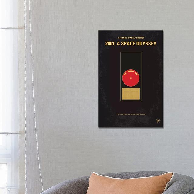 2001: A Space Odyssey Minimal Movie Poster by Debi Coules - Print on Canvas Ebern Designs Frame Option: No Framed, Size: 66.04cm H x 45.72cm W x 3.81c on Productcaster.