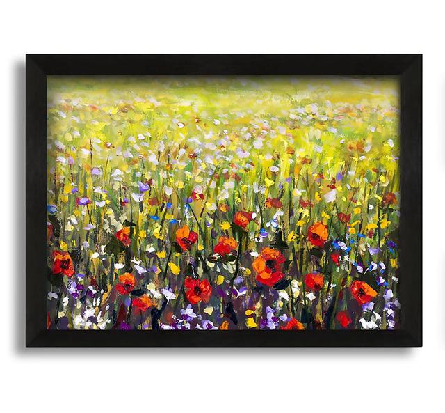 Poppy Field in the Summer - Picture Frame Painting on Canvas Ophelia & Co. Size: 30cm H x 42cm W x 10cm D on Productcaster.