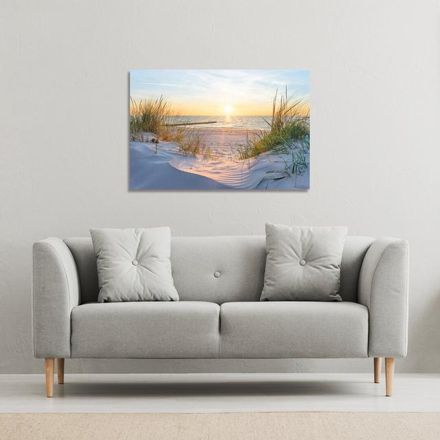 Sunset At The Baltic Sea Beach Canvas Print Andrew Lee Size: 101cm H x 101cm W x 4cm D on Productcaster.