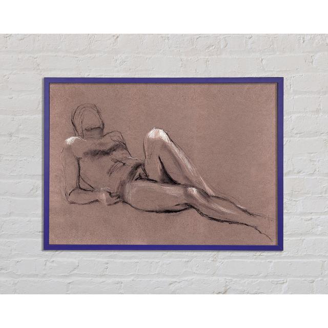 Drawing Of The Male Framed Print Ophelia & Co. Size: 21cm H x 29.7cm W x 2cm D on Productcaster.