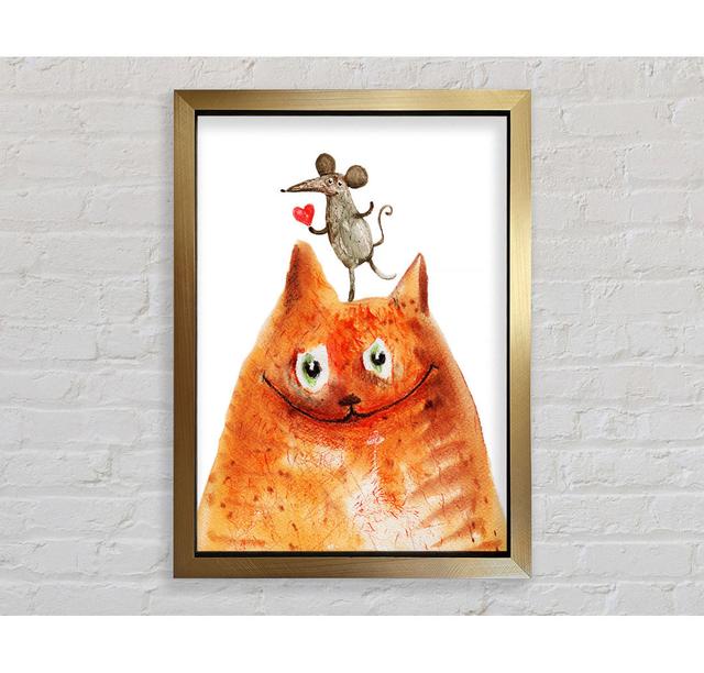 Cat And Mouse Love - Single Picture Frame Art Prints Bright Star Size: 118.9cm H x 84.1cm W x 3.4cm D on Productcaster.