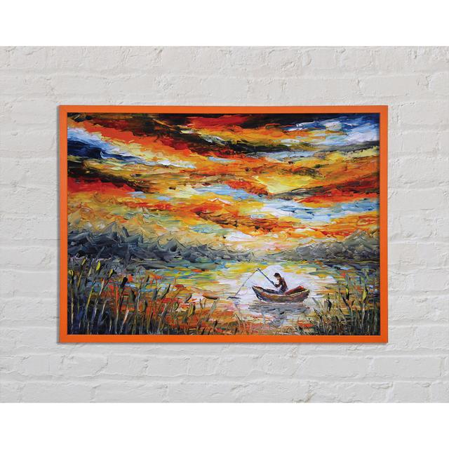 Fishing Under the Applejack Sky - Single Picture Frame Art Prints Longshore Tides Size: 59.7cm H x 84.1cm W x 2cm D on Productcaster.