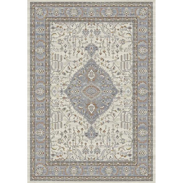 Meeks Machine Woven Cream/Blue/Beige Area Rug Lily Manor Rug Size: Rectangle 133 x 195 cm on Productcaster.