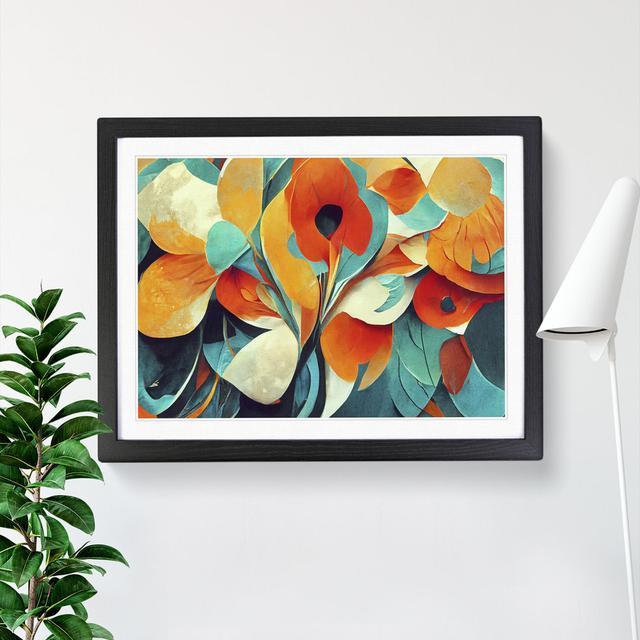 Floral Abstract Vol.1 - Picture Frame Graphic Art Marlow Home Co. Frame Colour: Black Framed, Size: 46cm H x 64cm W x 2cm D on Productcaster.