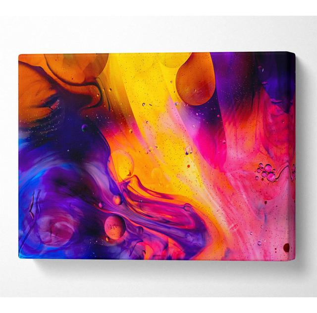 Lava and Cool Flow - Wrapped Canvas Graphic Art Metro Lane Size: 101.6cm H x 142.2cm W on Productcaster.