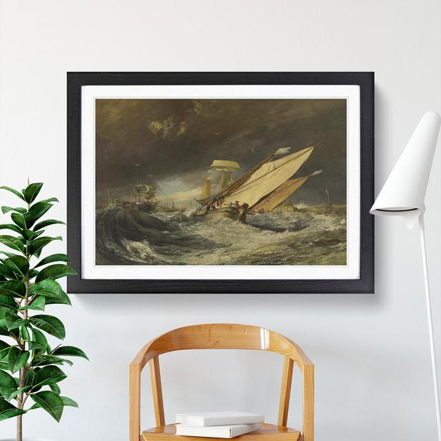 Fishing Boats Entering Callais by Joseph Mallord William Turner - Picture Frame Painting East Urban Home Size: 48cm H x 65cm W x 2cm D, Frame Option: on Productcaster.