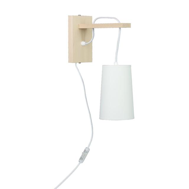 Rollo 1-Light Armed Sconce Mikado Living Shade Colour: White on Productcaster.