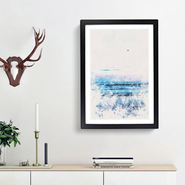 Seagulls Flying High - Picture Frame Graphic Art Print East Urban Home Size: 87cm H x 62cm W x 2cm D, Frame Option: Black Framed on Productcaster.