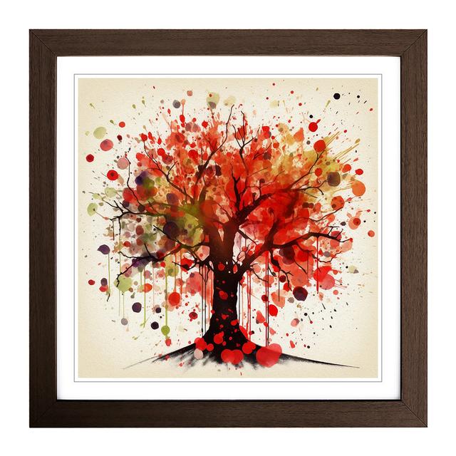 Apple Tree Splatter Art Marlow Home Co. Format: Walnut on Productcaster.