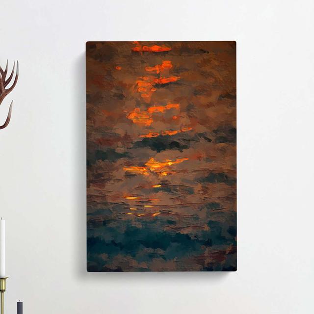 Shimmers Upon The Water In Abstract - Wrapped Canvas Print East Urban Home Size: 60cm H x 40cm W x 3cm D on Productcaster.