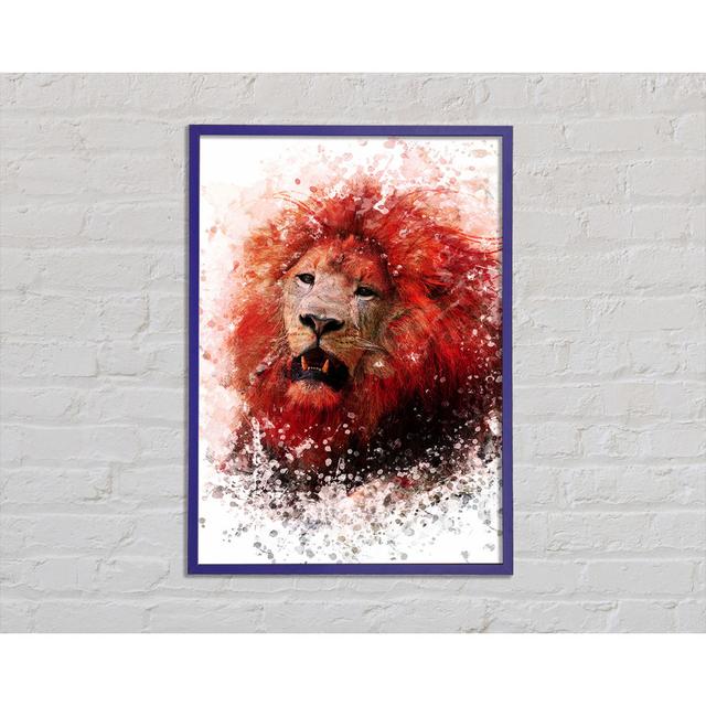 Red Lion Roar - Single Picture Frame Art Prints Latitude Vive Size: 29.7cm H x 21cm W x 2cm D on Productcaster.