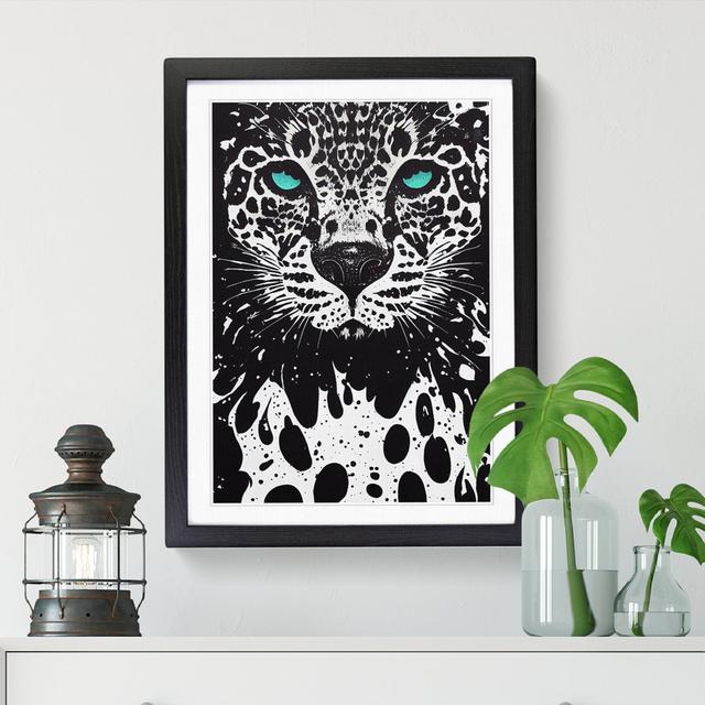 Leopard Splatter Vol.3 - Picture Frame Art Prints Latitude Vive Size: 46cm H x 34cm W x 2cm D, Frame Colour: Black on Productcaster.