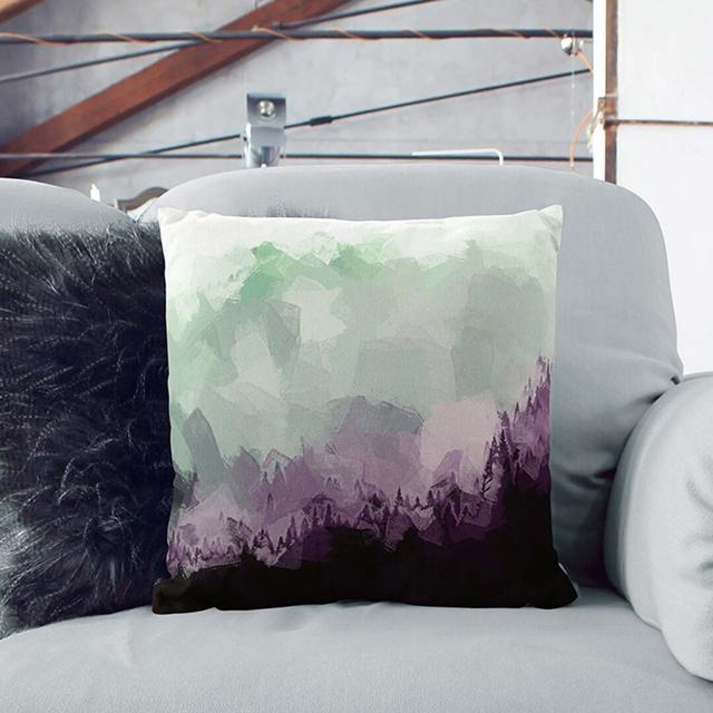 Foggy Forest Cushion with Filling East Urban Home Backing Colour: White, Size: 55cm H x 55cm W x 20cm D on Productcaster.