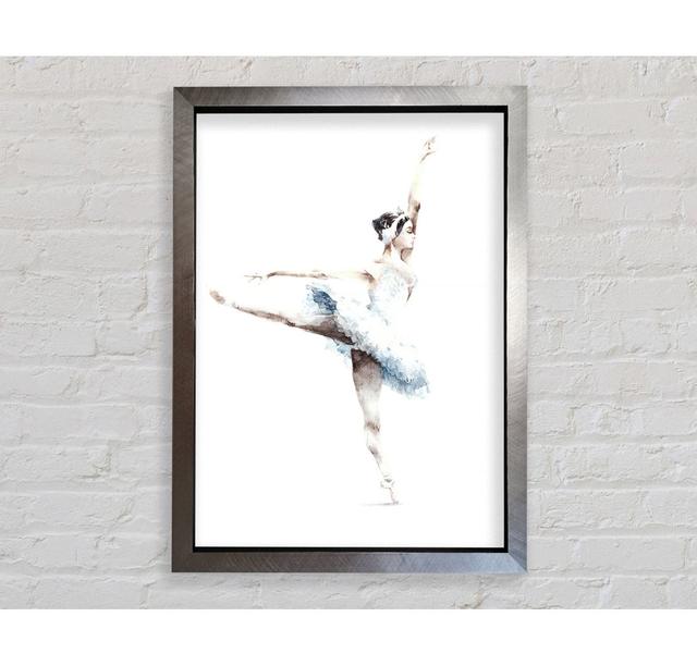 White Ballerina 4 Framed Print Mercer41 Size: 118.9cm H x 84.1cm W x 3.4cm D, Format: Silver Framed Paper on Productcaster.