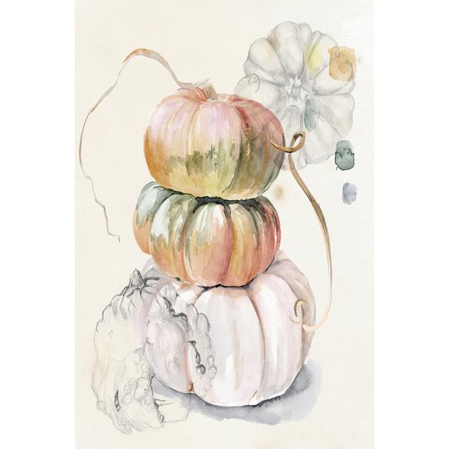 Harvest Pumpkins I by Jennifer Paxton Parker - Wrapped Canvas Painting August Grove Size: 122cm H x 81cm W on Productcaster.