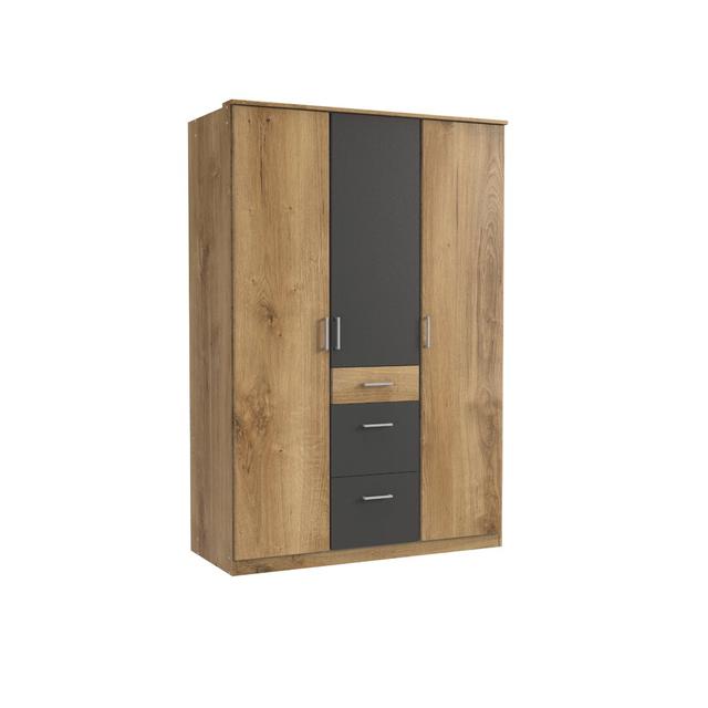 Drehtürenschrank Arango ModernMoments Korpus/Frontfarbe: Plankeneiche/Graphit on Productcaster.