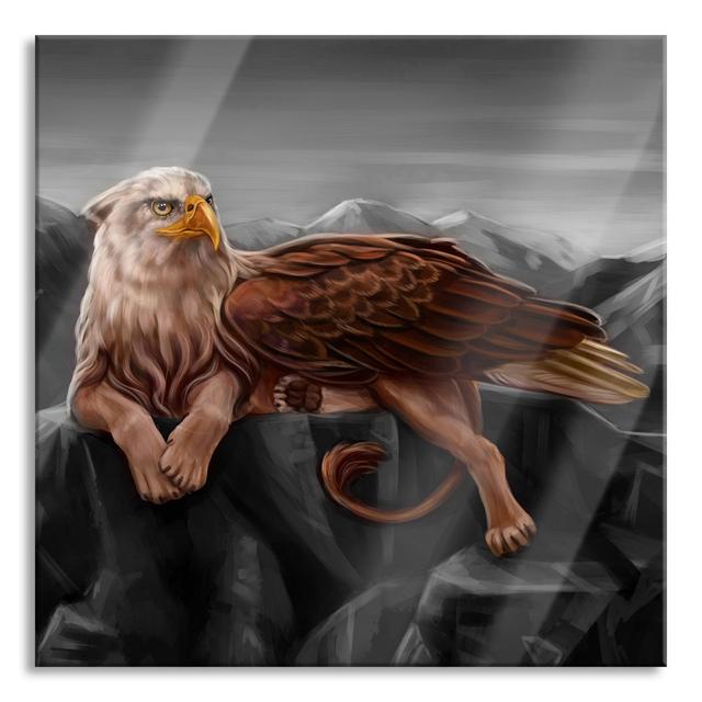 Griffin - Unframed Graphic Art on Glass Happy Larry Size: 80cm H x 80cm W x 0.4cm D on Productcaster.