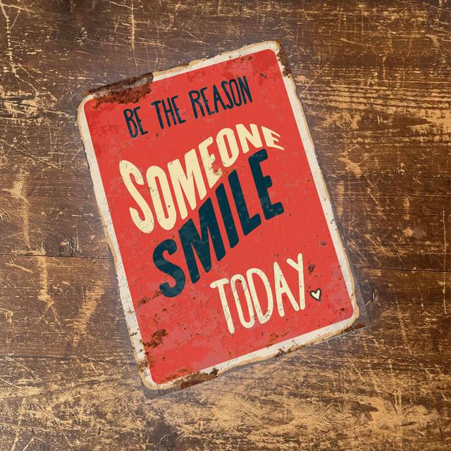 Be Reason Smiles Today Metal Wall Décor East Urban Home Size: 60cm H x 40cm W on Productcaster.