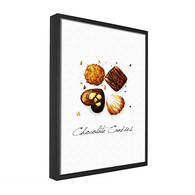 Chocolate Biscuit Cookies Framed Print Happy Larry Size: 121.9cm H x 81cm W x 10cm D, Format: Black Framed Canvas on Productcaster.