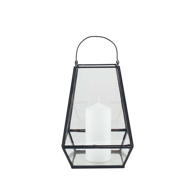 Glass Lantern Rosalind Wheeler Colour: Matte Silver on Productcaster.