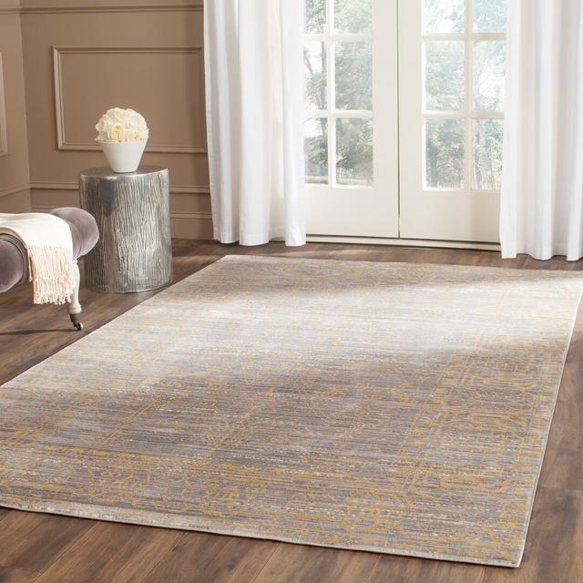 Radstock Grey/Gold Rug Bloomsbury Market Rug Size: Rectangle 160 x 230cm on Productcaster.