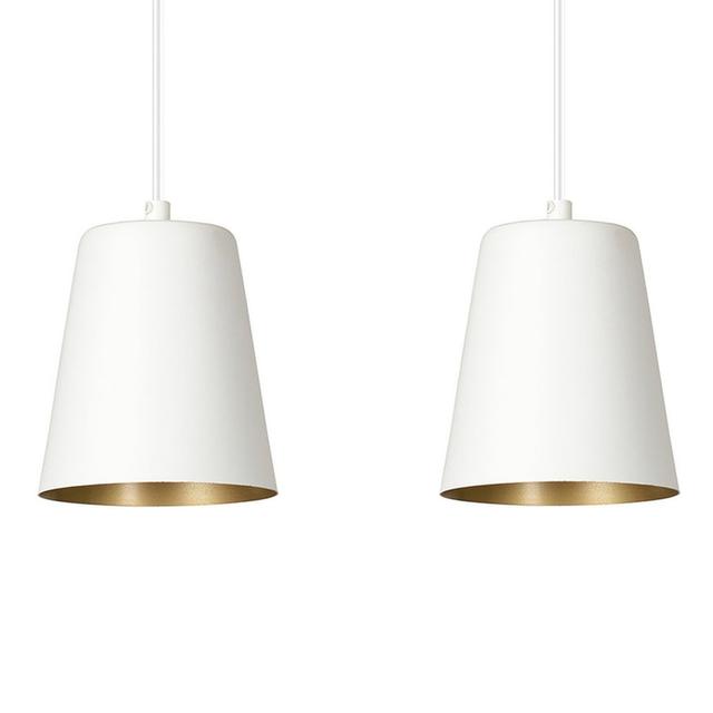 Normandie 2 - Light Kitchen Island Geometric Pendant Latitude Run Finish (of the fixture): White-Gold on Productcaster.