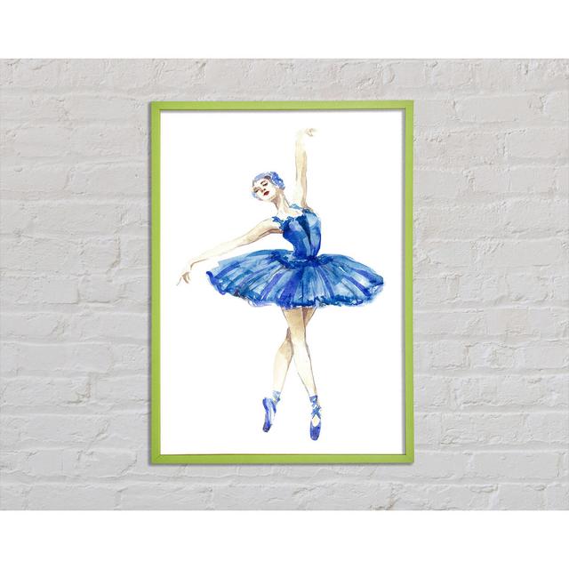 Braewyn Blue Ballerina 4 - Single Picture Frame Art Prints Mercer41 Size: 59.7cm H x 84.1cm W x 2cm D on Productcaster.