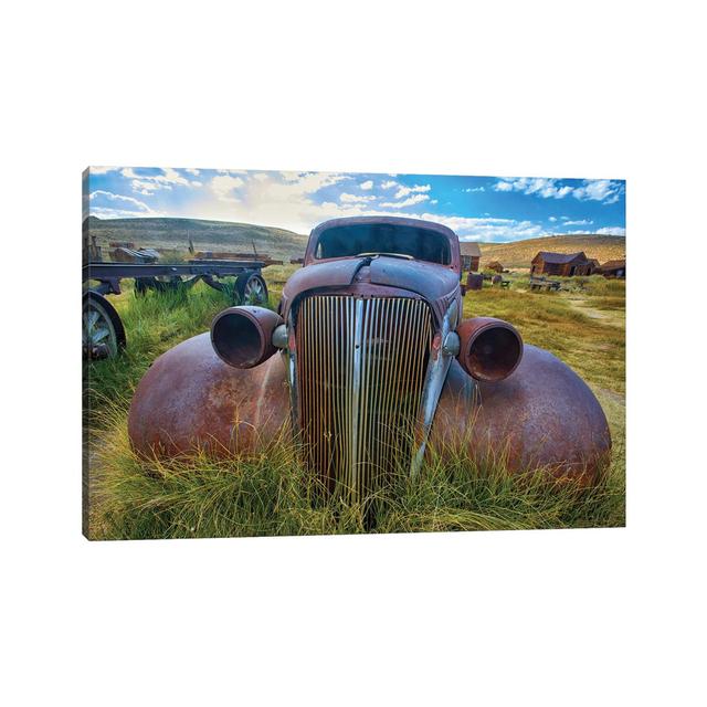 Old Car Rusting Away in a Ghost to WN, Bodie, California by George Oze - Wrapped Canvas Photograph August Grove Size: 45.72cm H x 66.04cm W x 3.81cm D on Productcaster.