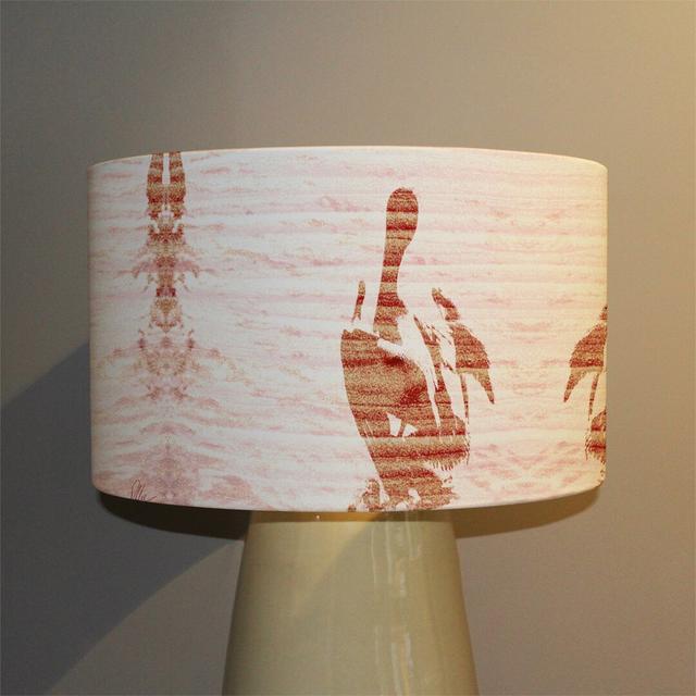 Puffin Cotton Drum Lamp Shade Ebern Designs Size: 22cm H x 25cm W x 25cm D on Productcaster.