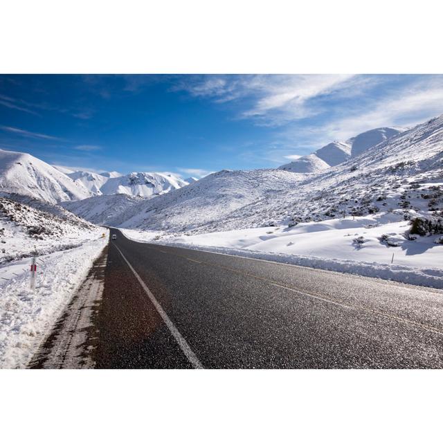 Snowy Mountains by Unknown - Wrapped Canvas Photograph Natur Pur Size: 81cm H x 122cm W on Productcaster.