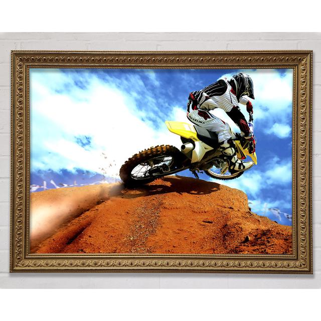 Verrücktes Motocross Bike - Einzelner Bilderrahmen Kunstdrucke Ebern Designs Größe: 84,1 cm H x 118,9 cm B on Productcaster.