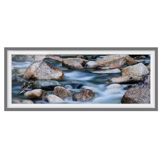 Picture With Frame - River In Canada - Landscape Panorama Highland Dunes Size: 30cm H x 75cm W x 2cm D, Frame Option: Grey Framed on Productcaster.