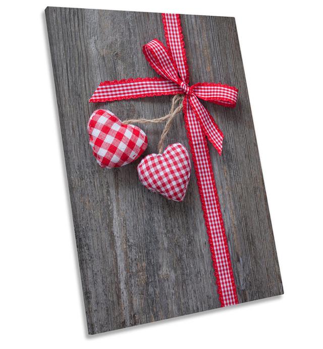 X0395 Hearts Shabby Elegance Love - Wrapped Canvas Print The Seasonal Aisle Size: 18cm H x 12cm W x 2cm D on Productcaster.