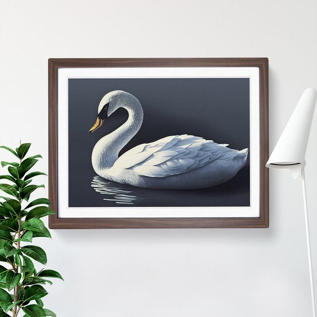 XH1022-8668X Super Swan - Single Picture Frame Print Fairmont Park Size: 25cm H x 34cm W x 2cm D, Frame Colour: Walnut on Productcaster.