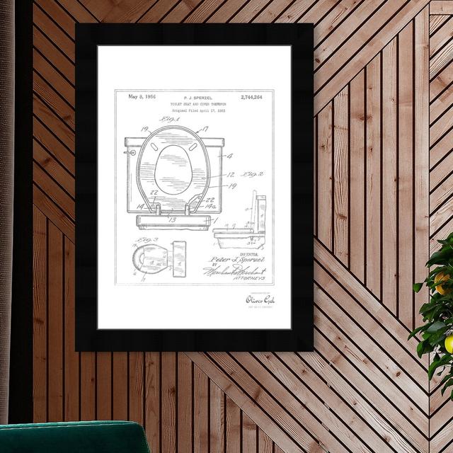 Toilet Seat 1956 - Single Picture Frame Print East Urban Home Size: 31 cm H x 25 cm W on Productcaster.