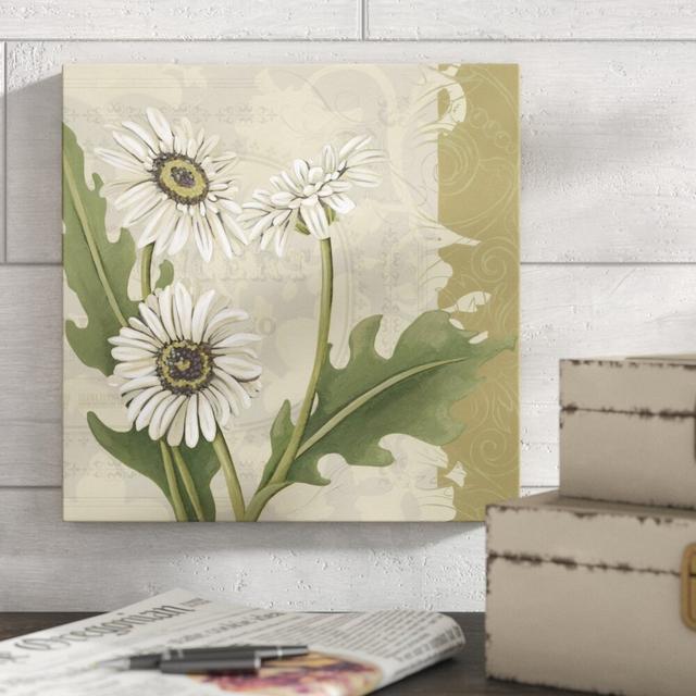 Paris Daisy II by Chariklia Zarris - Wrapped Canvas Painting Fernleaf Size: 30cm H x 30cm W on Productcaster.