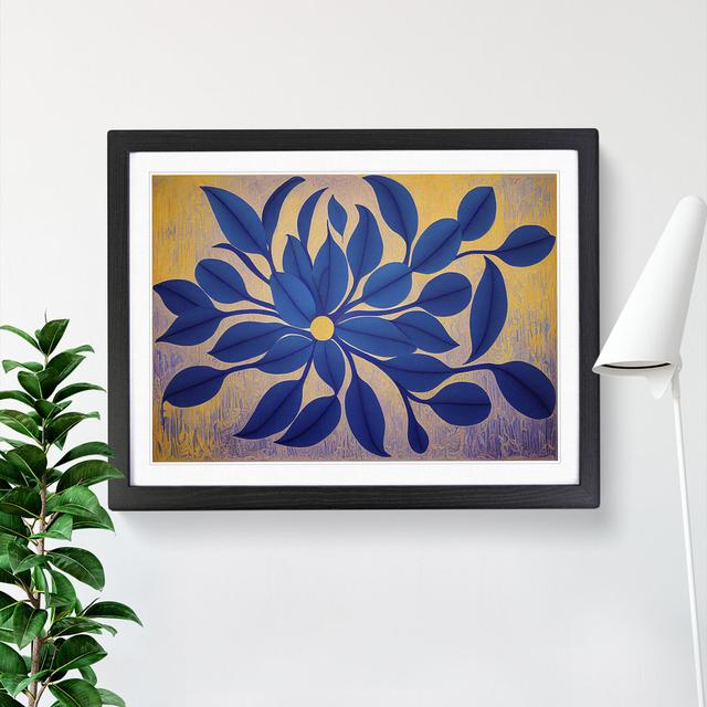 Contemporary Flower - Single Picture Frame Print Latitude Run Size: 25cm H x 34cm W x 2cm D, Frame Colour: Black on Productcaster.