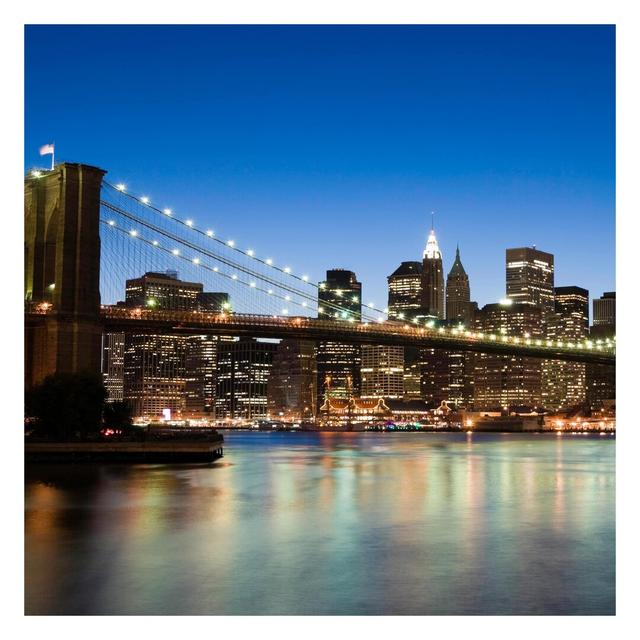 Brooklyn Bridge in New York 2.88m x 2.88m Textured Matt Peel & Stick Wall Mural East Urban Home on Productcaster.