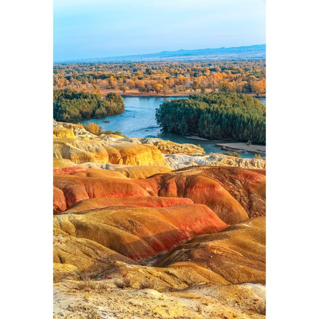 Multiple Colour Beach Near Berjin, Xinjiang, China by Spondylolithesis - No Frame Print on Canvas ClassicLiving Size: 46cm H x 30cm W on Productcaster.