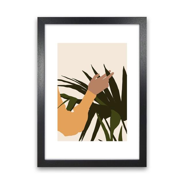 Mica Hand on Plant N5 by Pixy Paper - Graphic Art Rosalind Wheeler Size: 42cm H x 29.7cm W x 3cm D, Format: Black Framed on Productcaster.