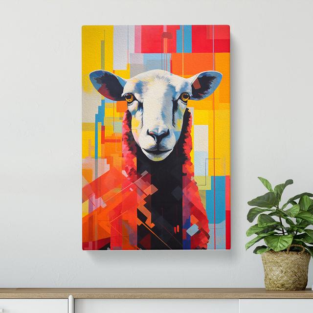 Sheep Constructivism - Single Picture Frame Print Brambly Cottage Size: 76cm H x 50cm W x 3cm D on Productcaster.