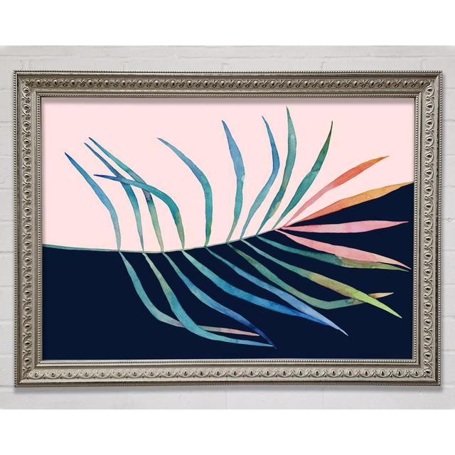 Palm Leaf Mid Century Framed Print Bright Star Size: 59.7cm H x 84.1cm W x 3cm D on Productcaster.